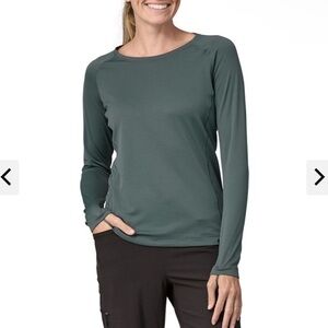 Patagonia Capilene Midweight Crew Women’s Small Green Long Sleeve Base Layer Top